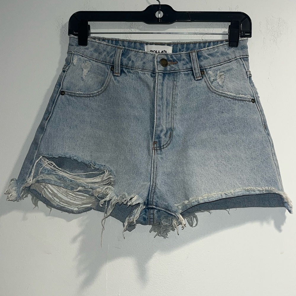 ROLLA'S Dusters denim distressed shorts in Layla Beach